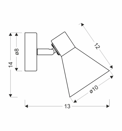 Kinkiet ścienny Less czarny matowy nowoczesny metalowy regulowany do salonu i sypialni CANDELLUX