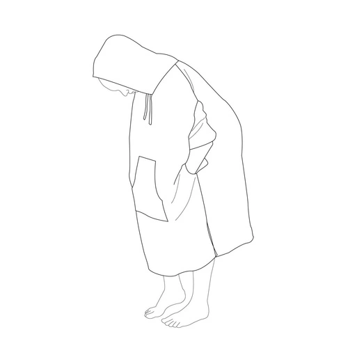 Ponczo Ainsa ręcznikowe żółte