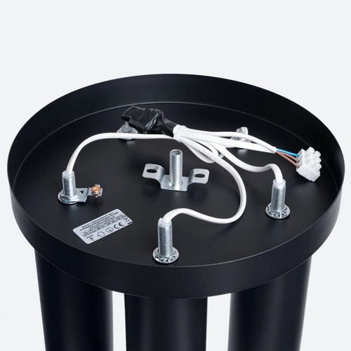 Plafon sufitowy nowoczesny LAGOS 5P czarny stalowy do salonu i sypialni SOLLUX