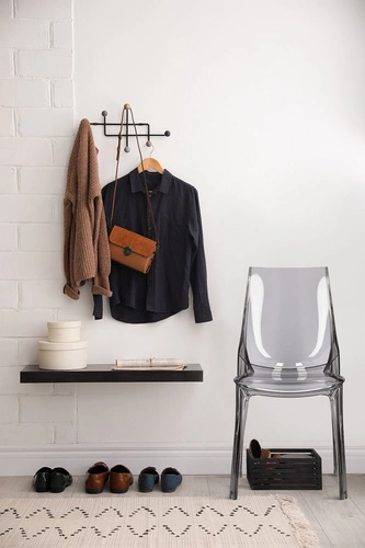 Krzesło Vanity transparentne do jadalni i ogrodu SCAB Design nowoczesne sztaplowane z tworzywa