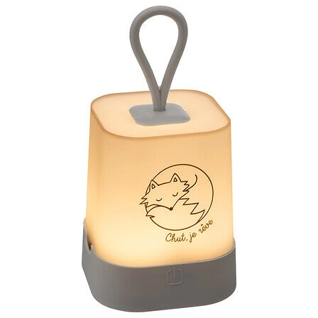 Lampka nocna Veilleuse Atmosphera szara do pokoju dziecka przenośna USB nowoczesna