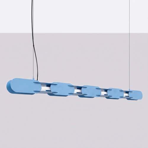 Lampa wisząca LED CHAIN 158 błękitna nowoczesna nad wyspę