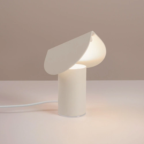 Lampa biurkowa LED BISCUIT beżowa nowoczesna na biurko do salonu