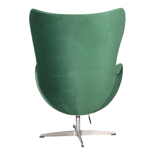Fotel Jajo Velvet zielony obrotowy do salonu welurowy D2.DESIGN inspirowany Egg
