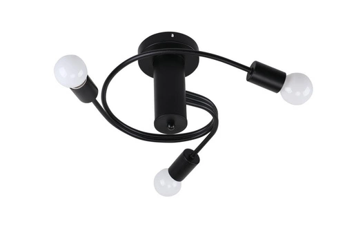 Lampa sufitowa Filetta czarny 3x40W E27