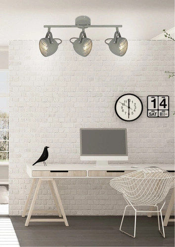 Lampa sufitowa Pent listwa 3x50W GU10   betonowy szary