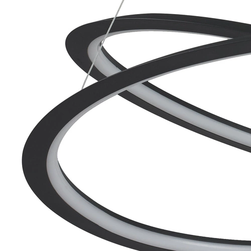 Lampa sufitowa LED Spirello czarna 80 cm nowoczesna do salonu i jadalni Step into Design