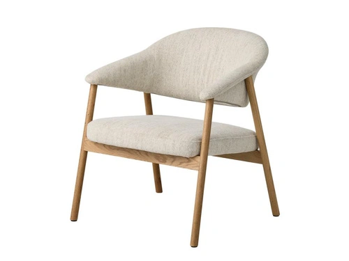 Fotel do salonu Elk Harmony 110 piaskowy skandynawski dąb naturalny