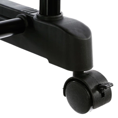 Wieszak stojący na ubrania Icare podwójny czarny metalowy na kółkach do przedpokoju 