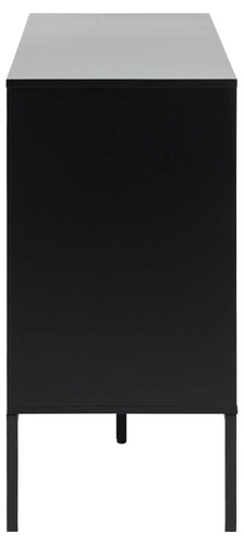 Komoda Seaford 120 cm czarna dąb naturalny z szufladami nowoczesna do salonu Actona