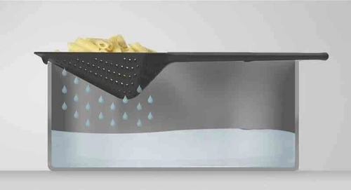 JJ - Łyżka cedzakowa SCOOP PLUS duża czarna