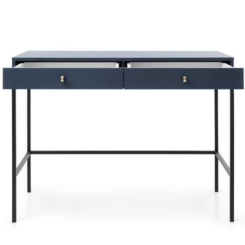 Nowoczesna toaletka Evora granatowa z szufladami do sypialni glamour 104 cm Intesi