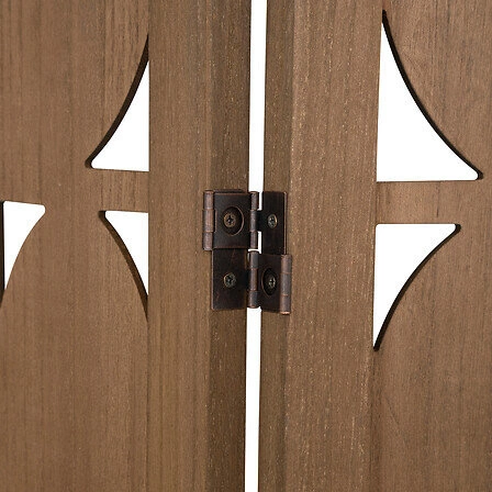 Parawan drewniany ażurowy Hernan 3-skrzydłowy boho do salonu i sypialni Atmosphera