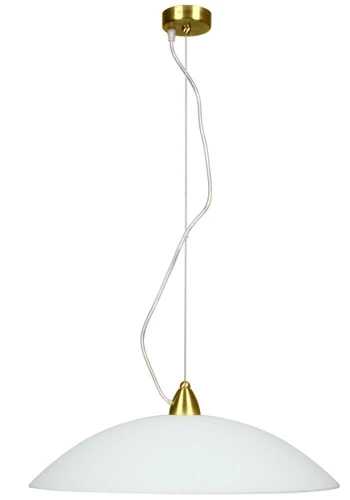 Lampa wisząca Oteo  zwis/1 E27 biały/mosiądz mat