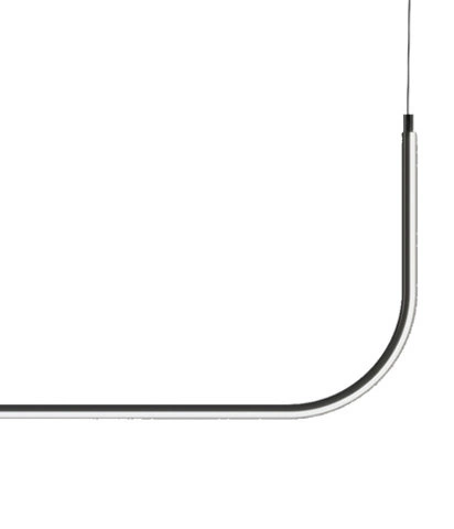 Nowoczesna lampa wisząca LED MINIMA-1 czarna 80 cm nad stół do salonu