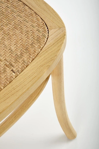 Krzesło drewniane Renne rattan naturalny do jadalni boho rustykalne Intesi 89 cm