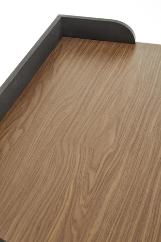 Biurko nowoczesne do pracy Indira orzech czarny 90 cm industrialne Intesi do biura lub gabinetu