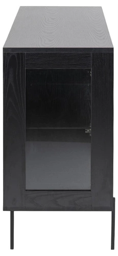 Witryna niska Angus czarna szklana