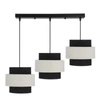 Lampa wisząca Benta czarny 3x40W E27  abażur czarny+kremowy