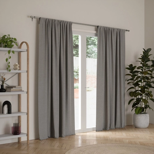 Karnisz pojedynczy teleskopowy Cleo srebrny 91-168 cm Umbra do salonu i kuchni