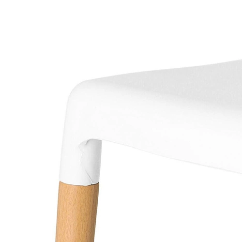 Krzesło do jadalni Cole inspirowane Ecco białe skandynawskie sztaplowane łatwe czyszczenie