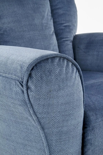 Fotel rozkładany do salonu Darb niebieski nowoczesny tapicerowany relaksacyjny Intesi