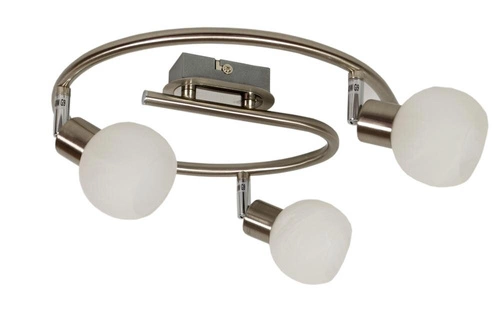 Lampa sufitowa Alabaster spirala 3x40W  G9 satyna+chrom
