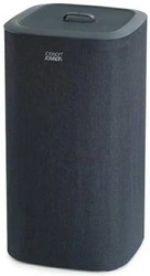 Joseph Joseph Tota nowoczesny kosz na pranie 60l dwukomorowy z pokrywą do łazienki czarny