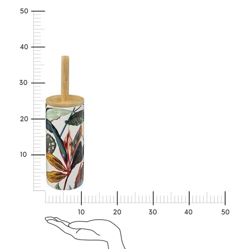 Szczotka do wc Palawan bambusowa ceramiczna multikolor do łazienki 5five simply smart
