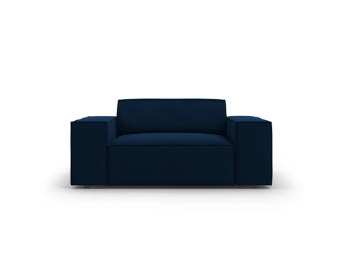 Fotel wypoczynkowy Jodie Royal Blue welur nowoczesny fotel do salonu z podłokietnikami