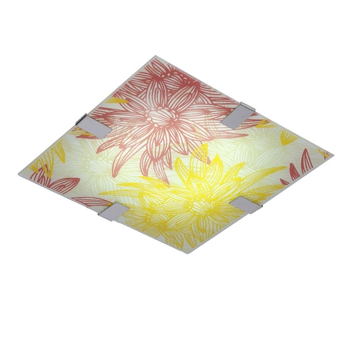 Plafon kwadratowy LED Georgia 31x31 nowoczesny szklany do kuchni i salonu CANDELLUX