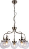 Lampa wisząca Ballet klasyczna szklana 5-punktowa do salonu i jadalni patyna 55 cm