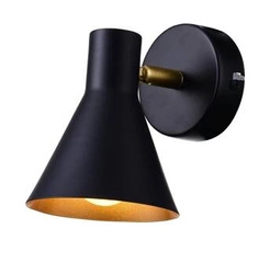 Kinkiet Less 1x40W E14 czarny matowy