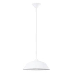 Lampa wisząca FRIKA biała nowoczesna metalowa do salonu, jadalni lub nad stół 34 cm