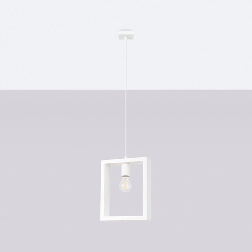 Lampa wisząca ARIES biała skandynawska do salonu i jadalni z regulacją wysokości