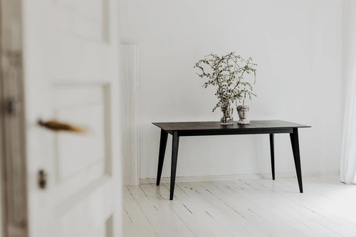 Stół rozkładany do jadalni BORD czarny dąb 120-180x80 cm nowoczesny NORDIFRA