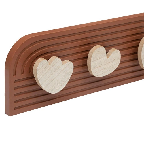 Wieszak ścienny drewniany do przedpokoju Marine brązowy 69 cm Atmosphera 5 haczyków