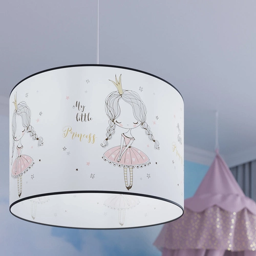 Lampa wisząca PRINCESS 30 nowoczesna z abażurem do pokoju dziecka bajkowa wielokolorowa