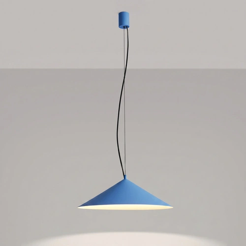 Lampa wisząca FINT LED błękitna regulowana do salonu 50 cm