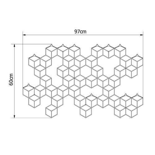 Wieszak ścienny do przedpokoju Stiga XL złoty nowoczesny metalowy POLYHEDRA