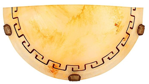 Plafon Grecki klasyczny szklany plafon do salonu i kuchni żółty 30 cm CANDELLUX