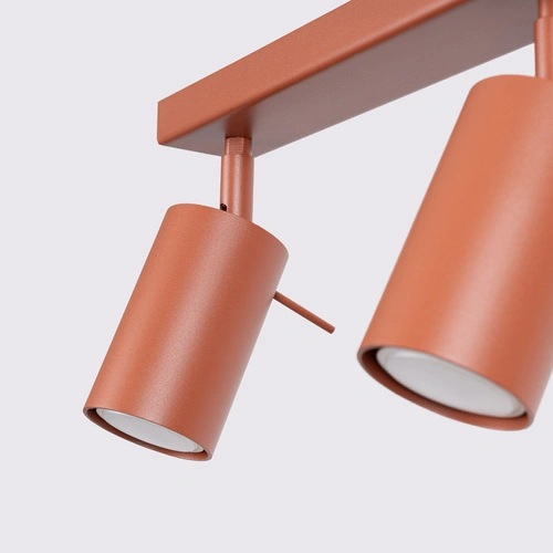 Plafon sufitowy nowoczesny RING 6L czerwony ruchomy do salonu i sypialni SOLLUX