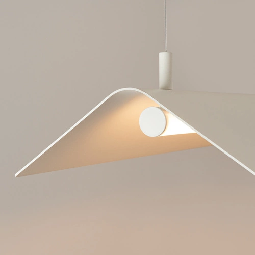 Lampa wisząca LED ELVA beżowa nowoczesna regulowana do salonu i jadalni nad stół