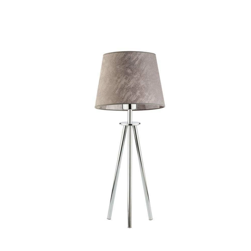 Lampka BERGEN abażur szary melanż stelaż chrom