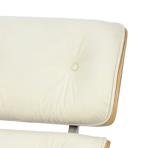 Fotel Vip Lounge Chair obrotowy skórzany biały nowoczesny do salonu D2.DESIGN
