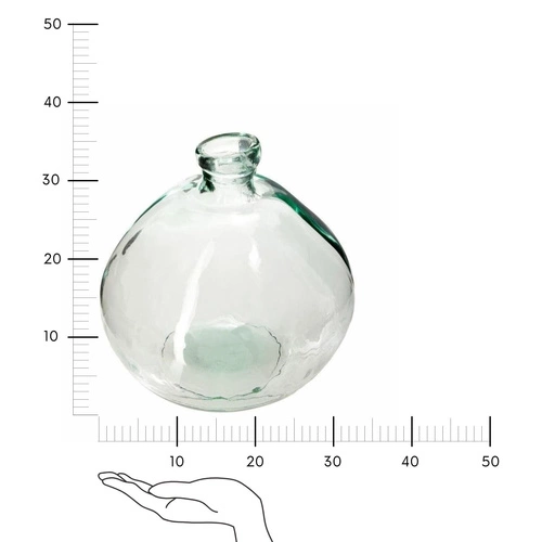 Wazon szklany Dame Jeanne transparentny 33cm nowoczesny na kwiaty do salonu