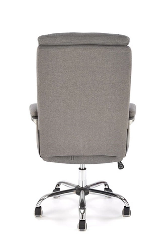Fotel biurowy ergonomiczny Einar szary obrotowy z zagłówkiem i podłokietnikami do biura