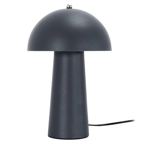 Nowoczesna lampka nocna Mushroom czarna do sypialni i biura Intesi minimalistyczna 32 cm