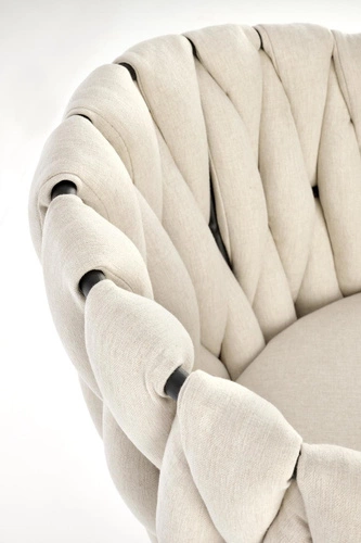 Fotel biurowy ergonomiczny Natol beżowy obrotowy z regulacją wysokości glamour do biura