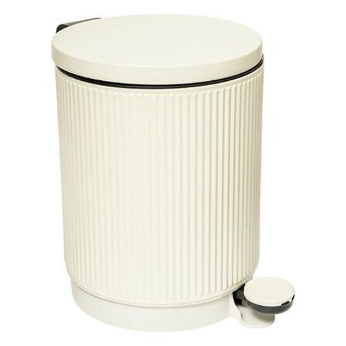 Kosz na śmieci z pedałem Onyx 5l beżowy metalowy do łazienki i kuchni 5five